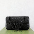 Gucci GG Marmont Black Matelassé Shoulder Bag-446744
