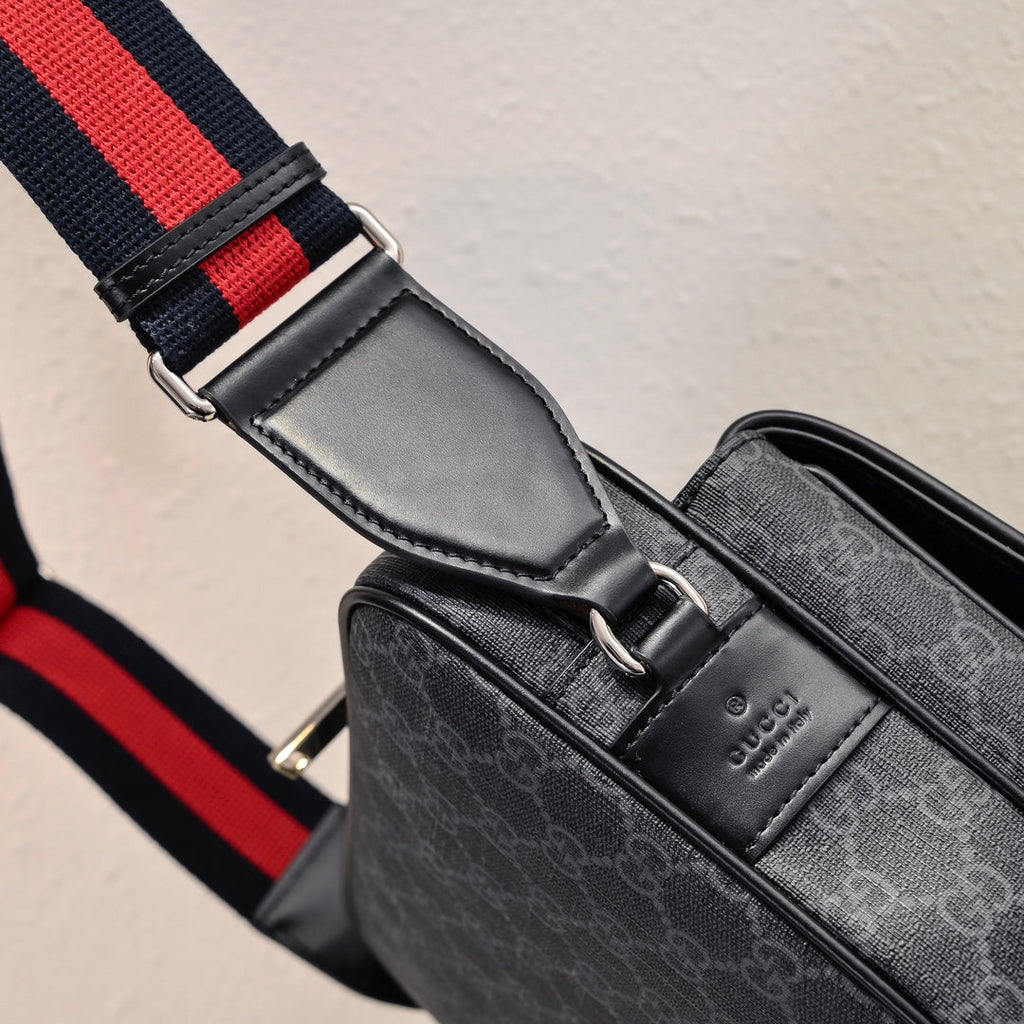 Gucci GG Supreme Black Men's Crossbody Bag-795479
