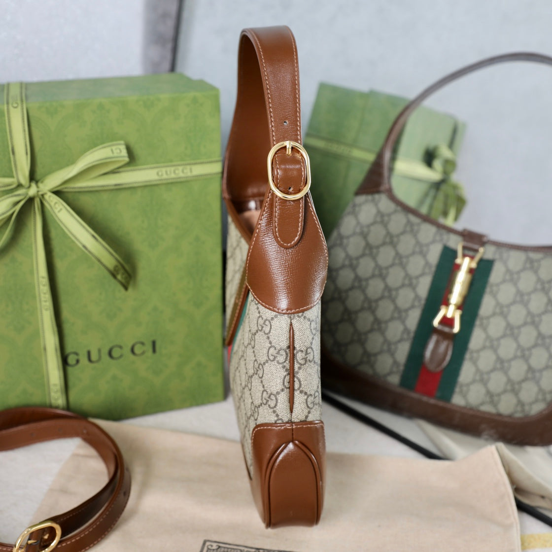 Gucci Jackie 1961 GG Canvas Shoulder Bag-636706