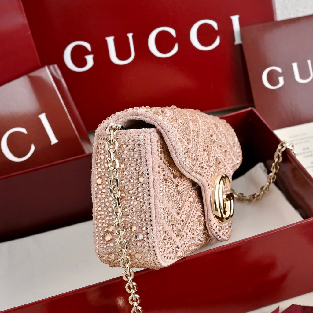 Gucci GG Marmont Crystal Mini Shoulder Bag-841290