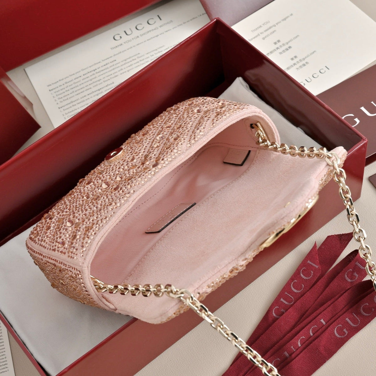 Gucci GG Marmont Crystal Mini Shoulder Bag-841290