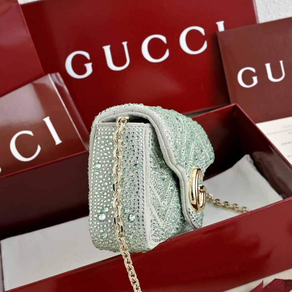 Gucci GG Marmont Crystal Mini Shoulder Bag-841290